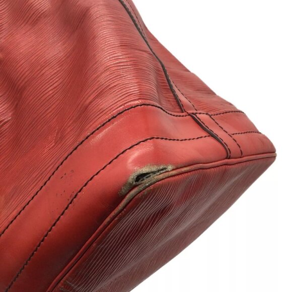 Louis Vuitton Noé Bucket & Drawstring Bag Red Leather Epi - Picture 6 of 10